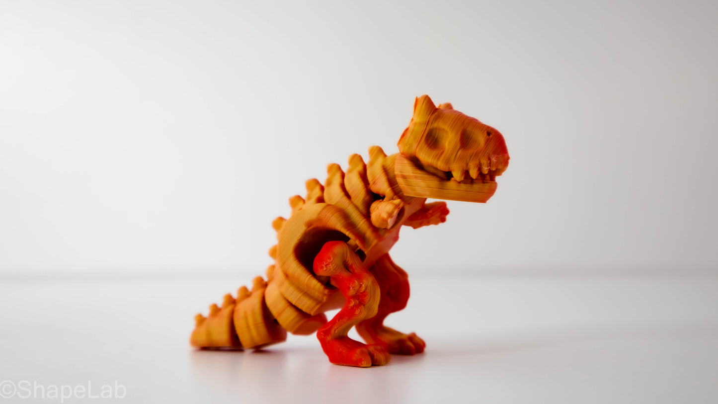 MiniRex Flame – Figurină T-Rex 3D Imprimată