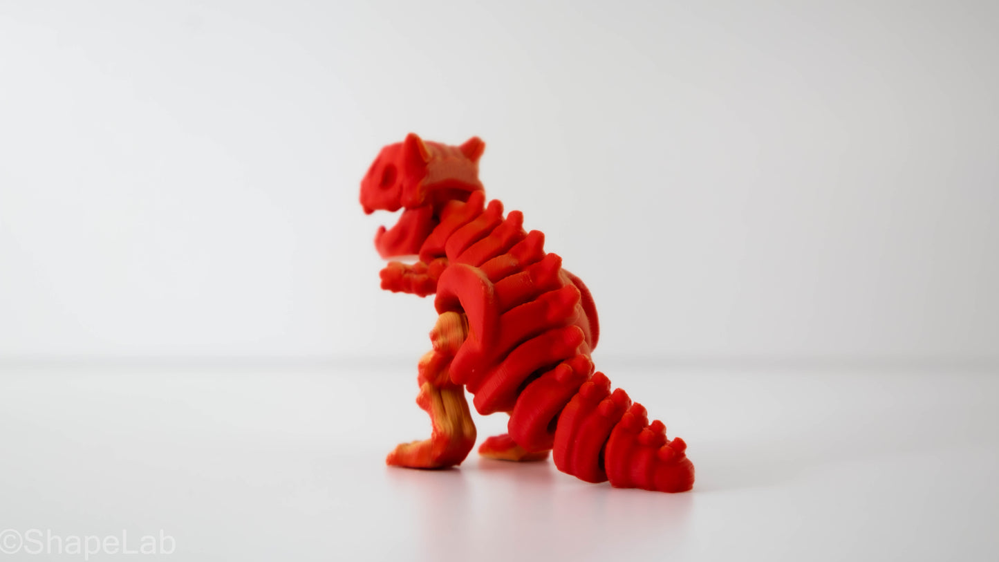 MiniRex Flame – Figurină T-Rex 3D Imprimată